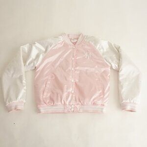 Major League Baseball New York Yankees Pink Button Up Varsity Jacket L(14/16)